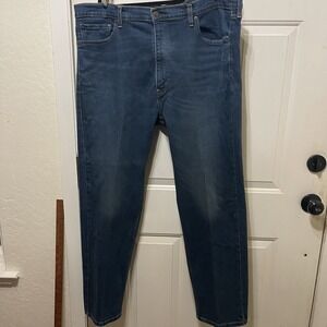 Levis 505 Jeans Waterless Straight Regular Fit Blue Denim Mens 42x32